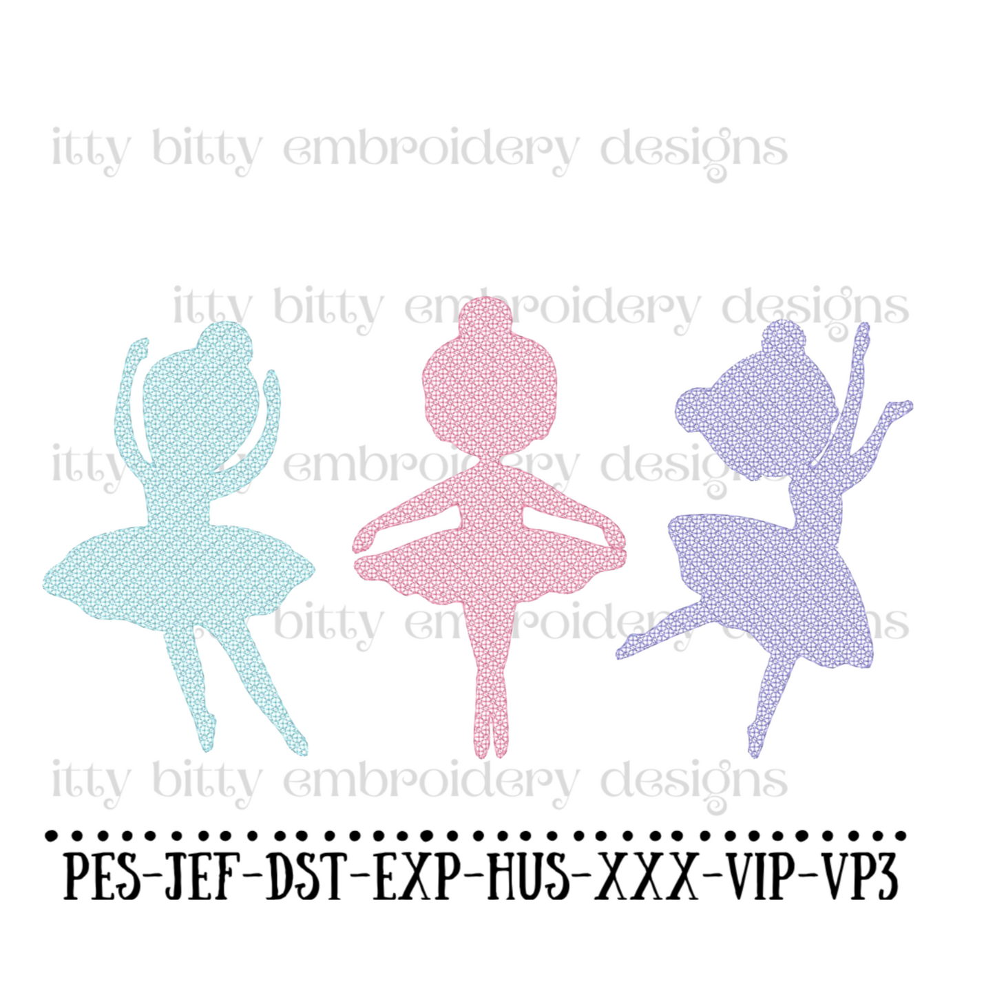 Ballerina Ballet Dancer Embroidery Design