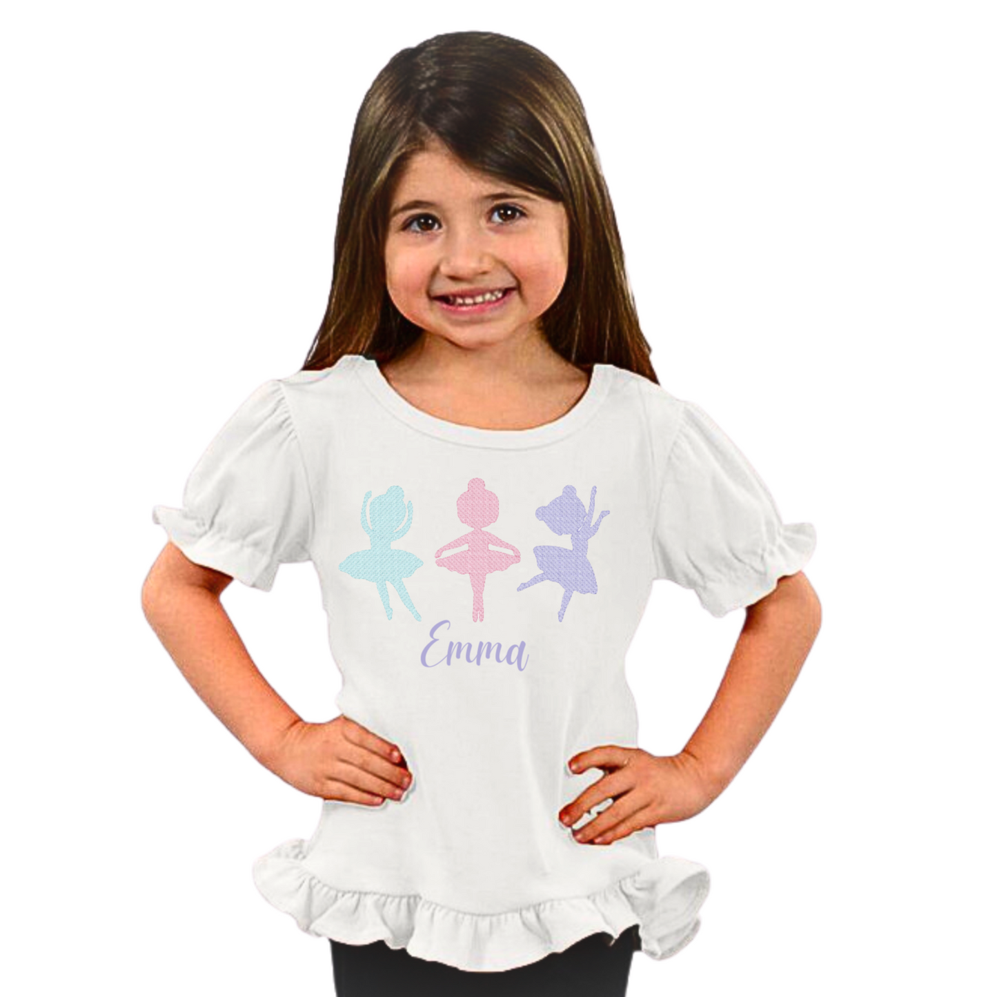 Ballerina Ballet Dancer Embroidery Design