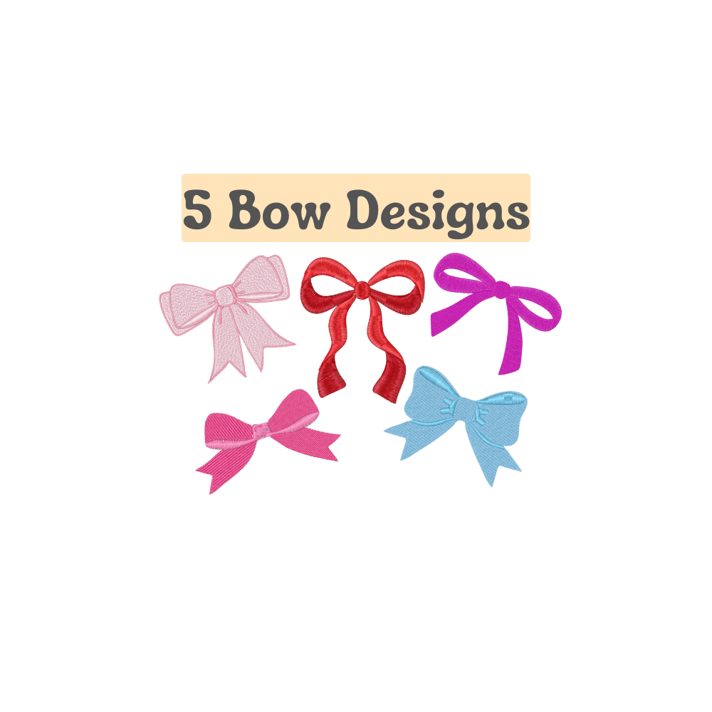 Bow Embroidery Designs- Bow Bundle Set