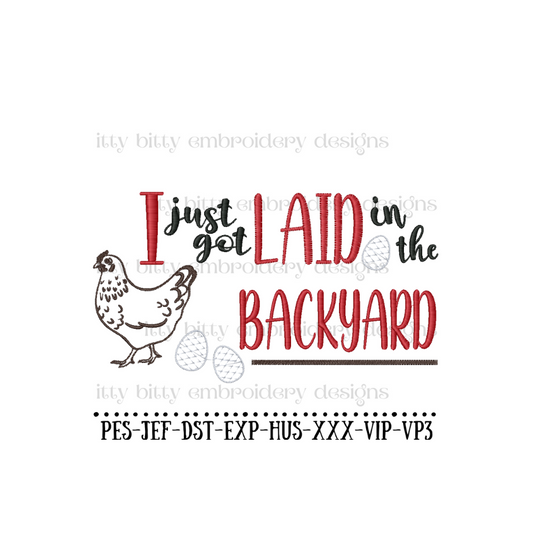 Funny Chicken Embroidery Design