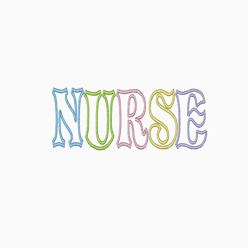 NURSE Applique Machine Embroidery Design