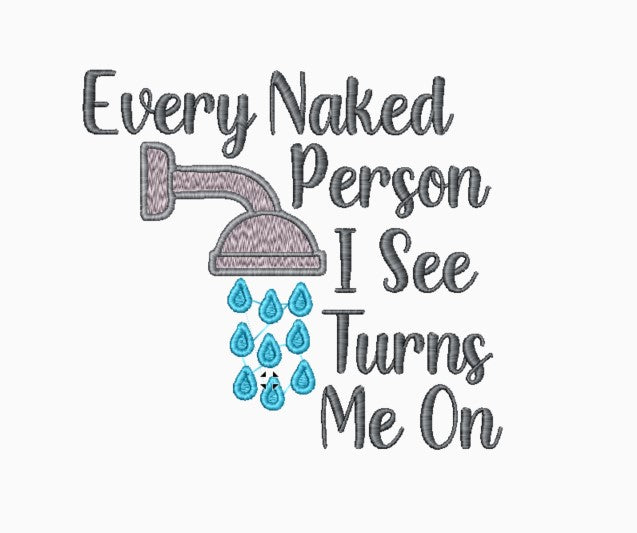 Funny Shower Bathroom Embroidery Designs