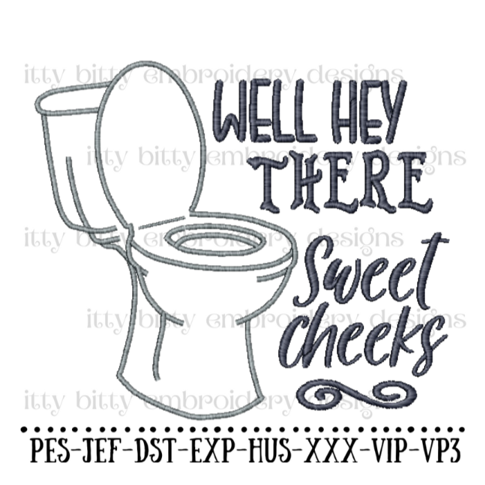 Funny Bathroom Embroidery Designs