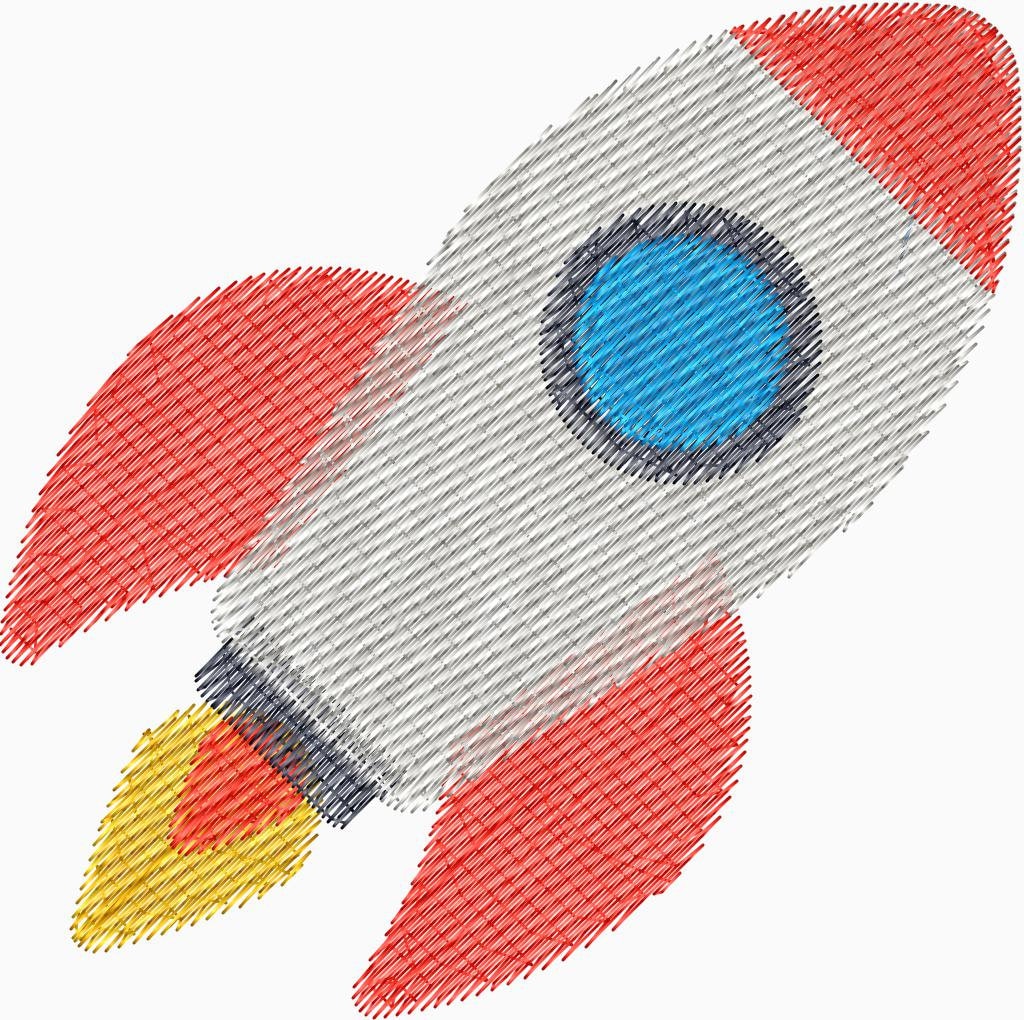 Birthday Astronaut Space Embroidery Design, Set 1-9 Numbers Birthday Embroidery Designs, Boy Embroidery Patterns, Rocket Embroidery